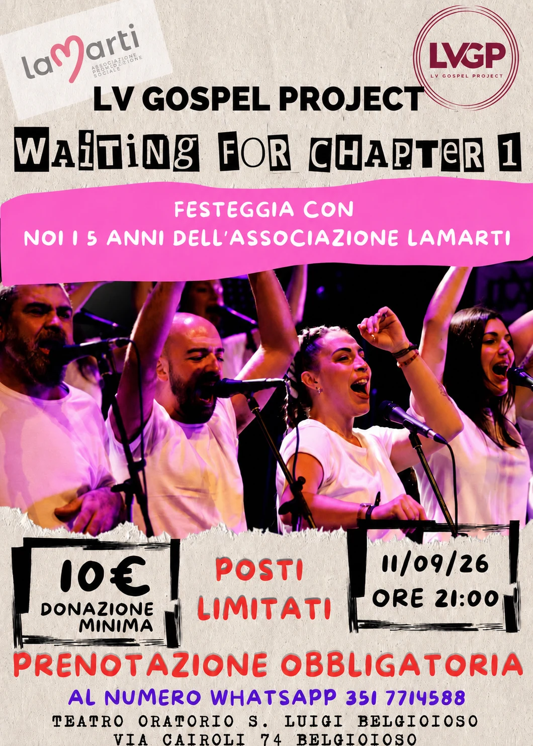 Locandina di Waiting for Chapter 1 a Belgioioso, 11 settembre 2026